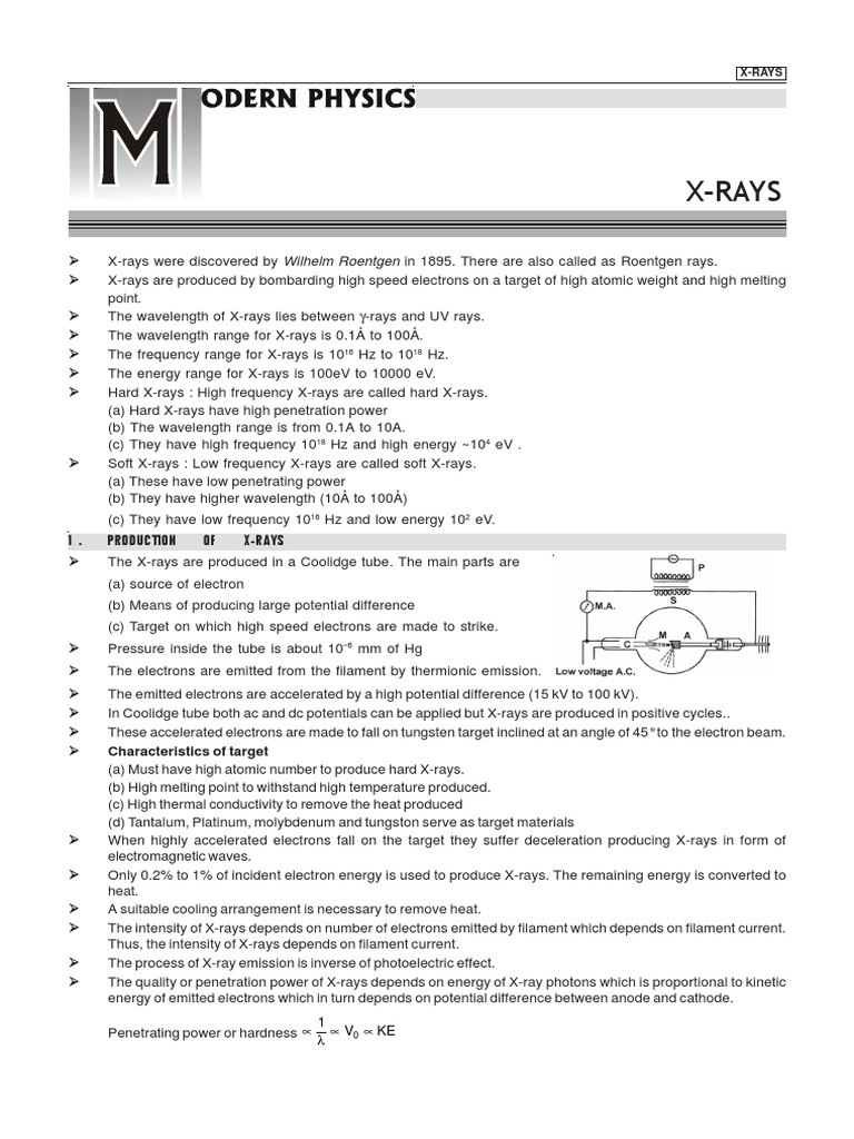 X Rays | PDF | Teaching Methods & Materials | Science & Mathematics