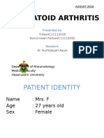 RHEUMATOID ARTHRITIS PATIENT CASE