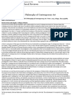 Anywhere or Not at All: Philosophy of Contemporary Art: Reviews: Notre Dame Philosophical Reviews: University of Notre Dame