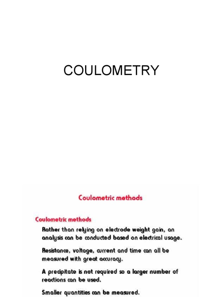 Introduction to Coulometry | PDF