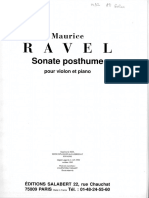 Ravel Violin Sonata 1 Sonate Posthume PDF