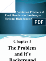 Essential of Sanitation Practices of Food Handlers in Lumbangan National High School Canteen