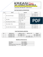 Daftar Harga Kaca