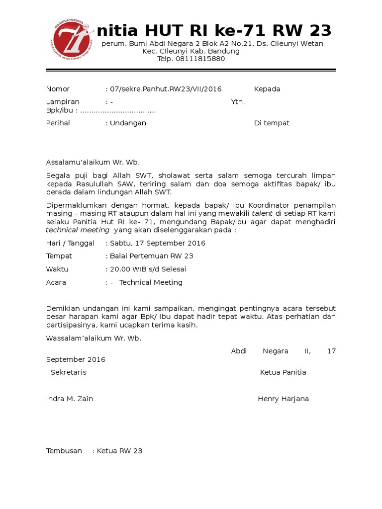Surat Undangan Techmeet Pensidoc