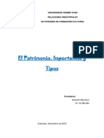 El Patrimonio. Importancia y Tipos