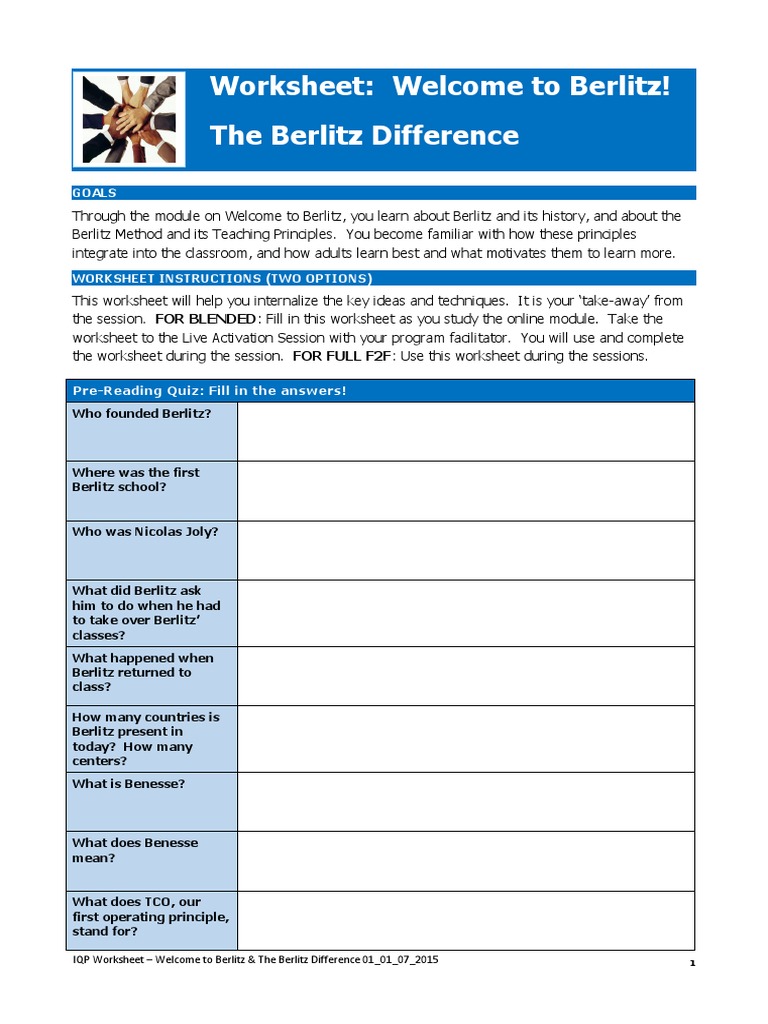 Understanding the Berlitz Method | PDF | Learning Styles | Educational ...