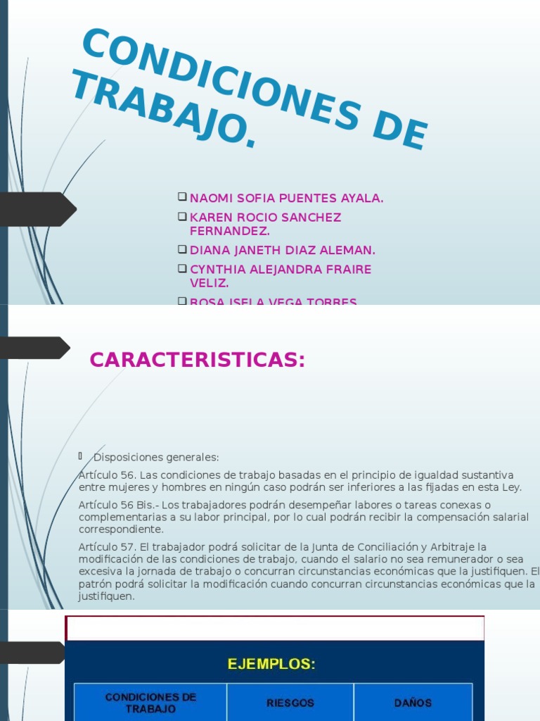 Condiciones De Trabajo Pdf – Tema 1. Concepto de Condiciones de Trabajo ...