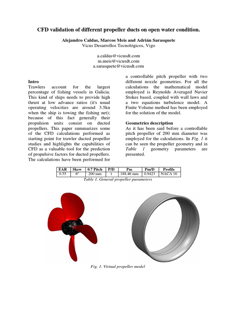 CFD Ducted Propeller Validation - Caldas | PDF | Propeller ...