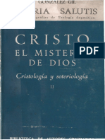 Cristo. El Misterio de Dios II. Crsitología y Soteriología. Gonzalez Gil, Manuel