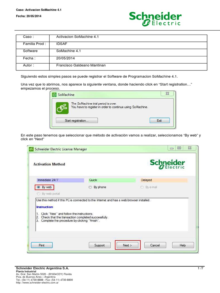 Activación de SoMachine 4.1 | PDF | Servicios en línea | ciberespacio