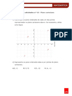 Plano cartesiano atividades pontos pares ordenados