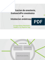 Clasificacion de Anestesia - Evaluacion - Intubacion