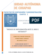 Medios de Impugnación Ante El Imss e Infonavit