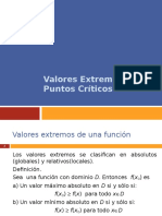 Derivada Valores Extremos