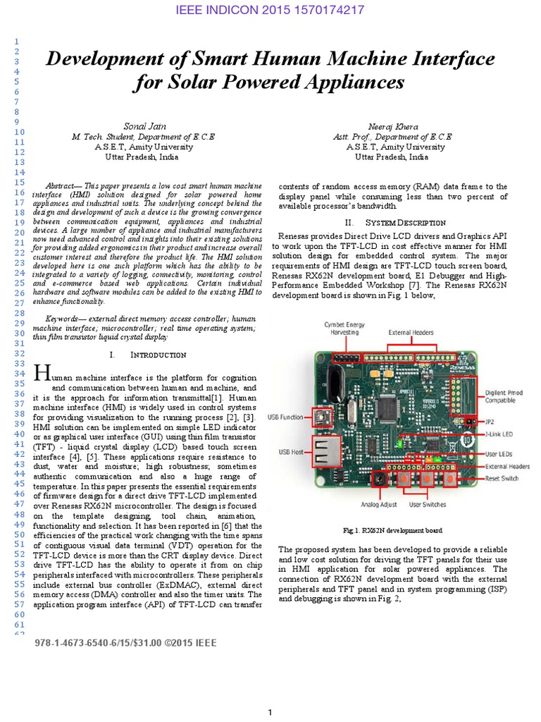 Development of Smart Human Machine Interface PDF | PDF | User Interface ...