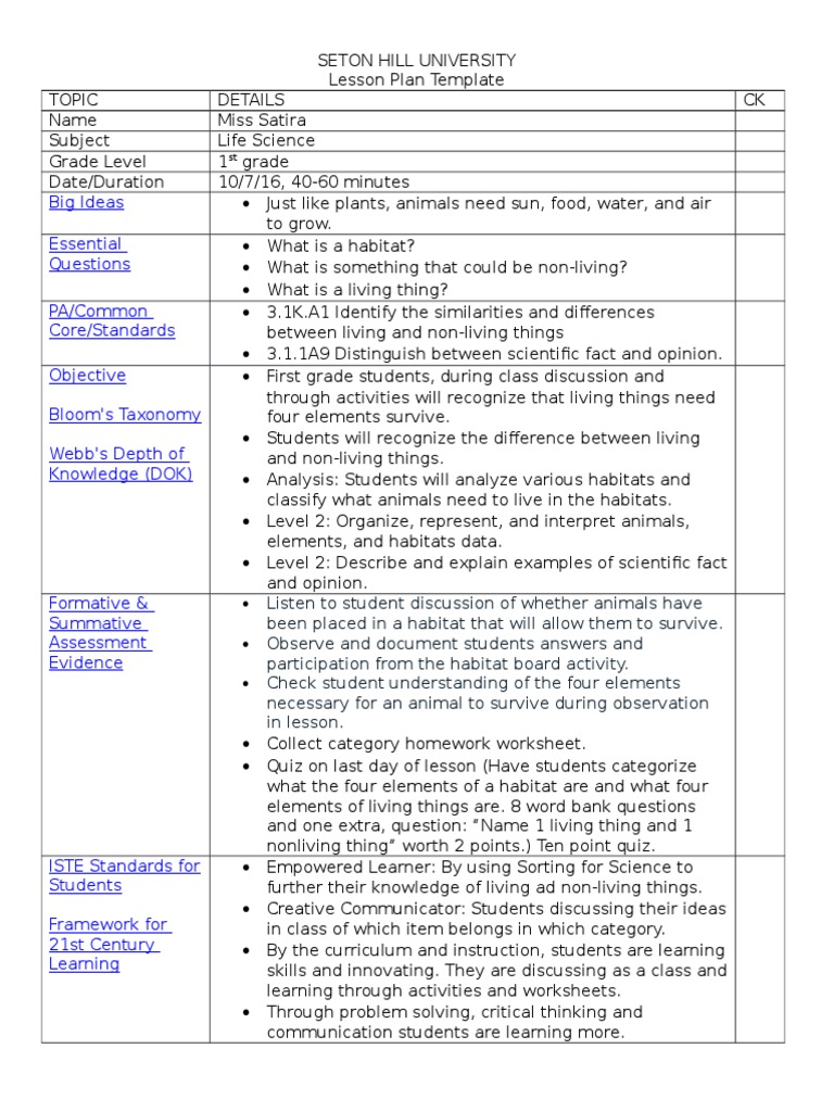 Big Ideas Essential Questions PA/Common Core/Standards Objective Bloom ...