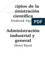 Taylor, Frederick y Fayol, Henri-Principios de La Administracion Cientifica y Administracion General e Industrial