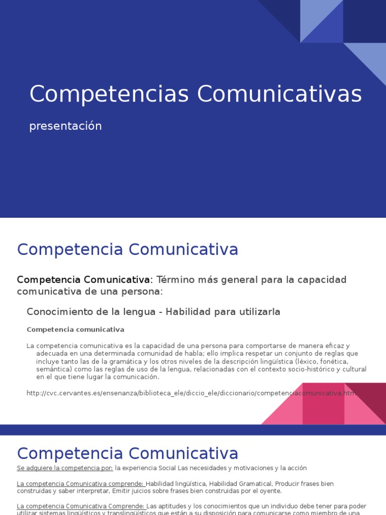 Competencias Comunicativas Esenciales | PDF | Sociolingüística ...