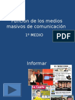 Ppt. Funciones de Los Medios Masivos de Comunicación Ejem Plos