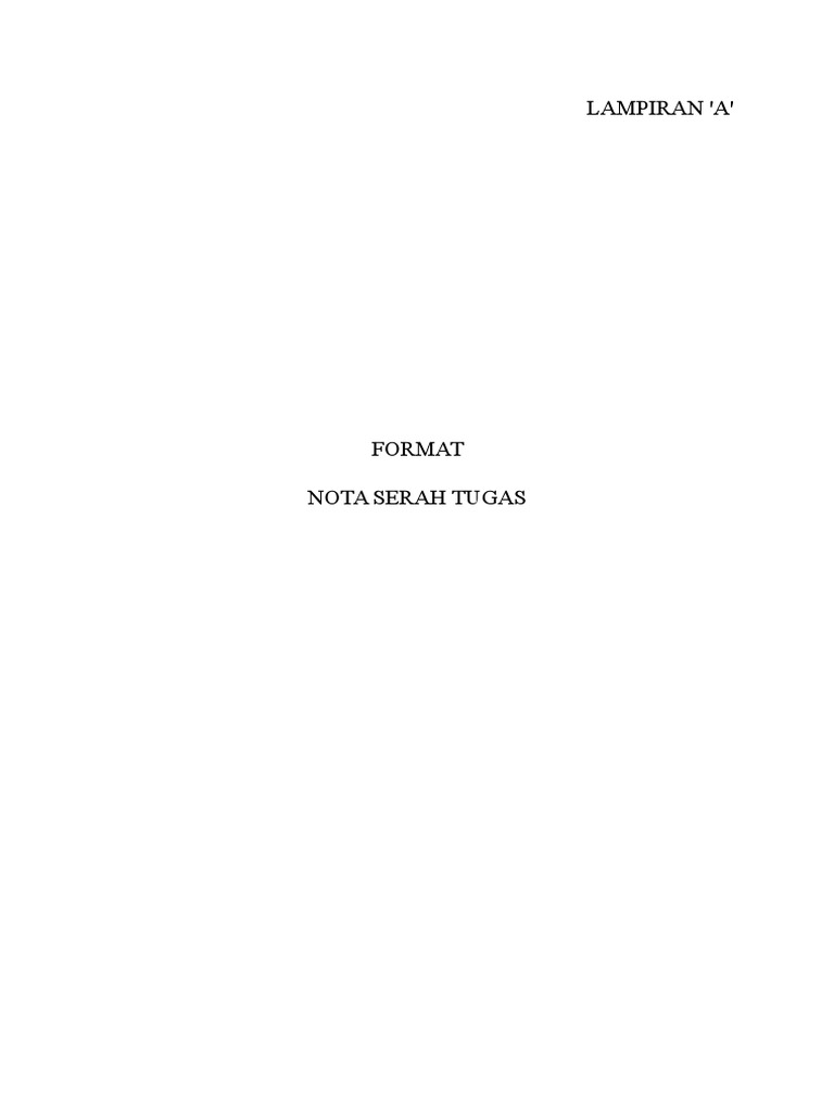 Borang Serah Tugas Untuk Pertukaran | PDF