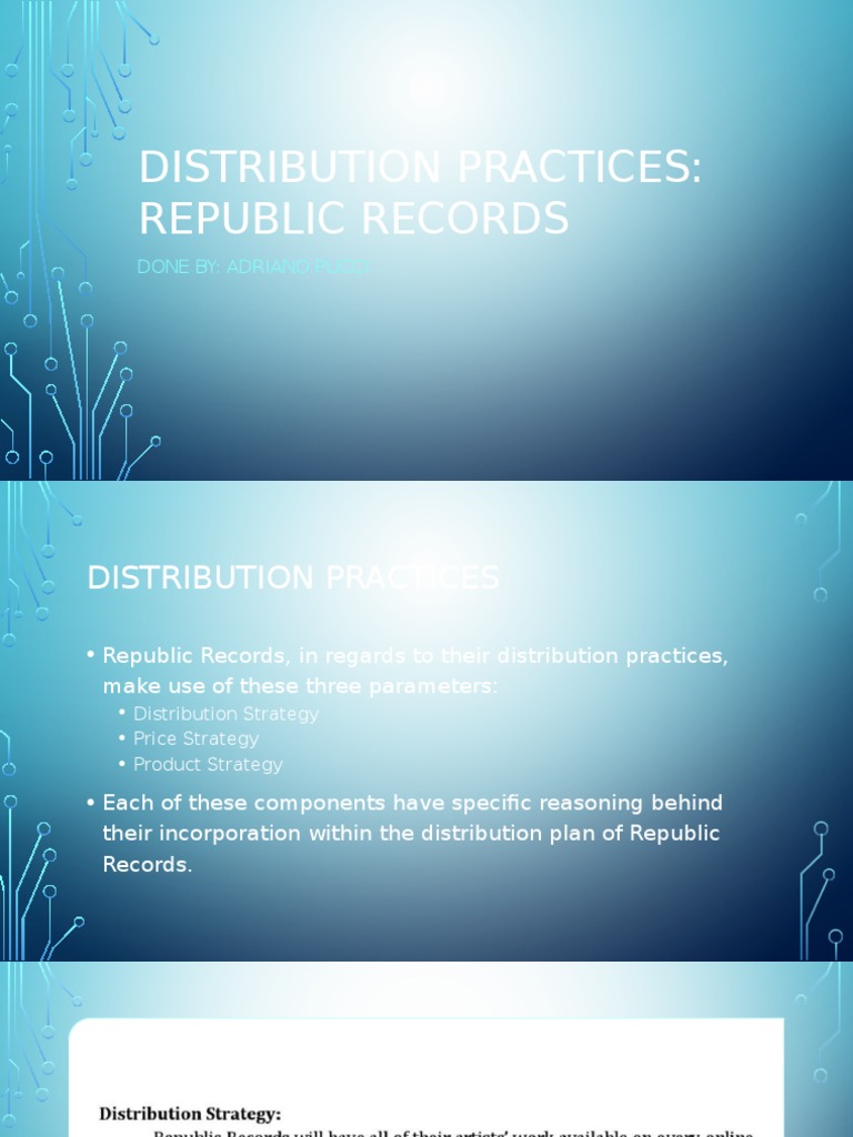 Republic Records Distribution Guide | PDF