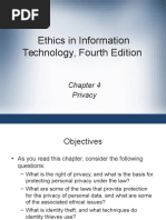 Ethics in Information Technology, Fourth Edition: Privacy