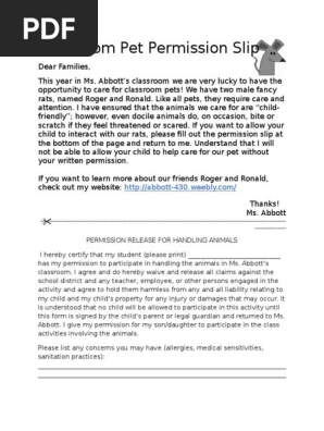 permission slip
