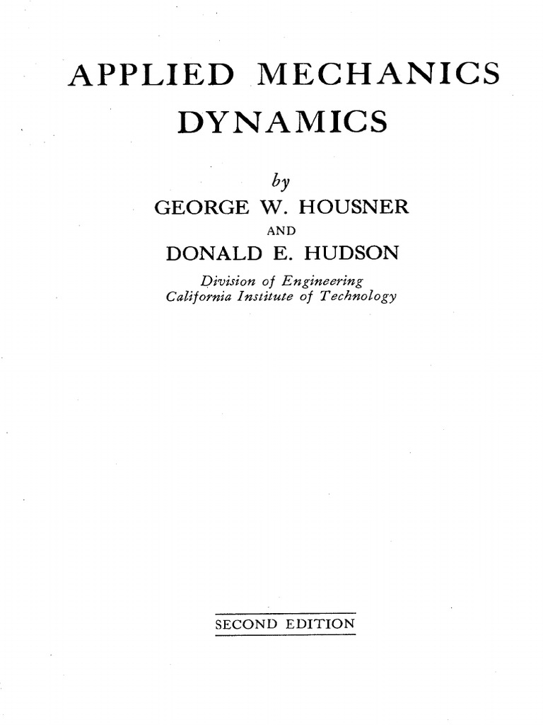 Applied Mechanics Dynamics | PDF | Force | Mass