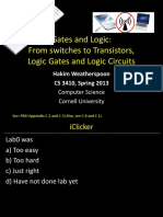 Gates and Logic: From Switches To Transistors, Logic Gates and Logic Circuits