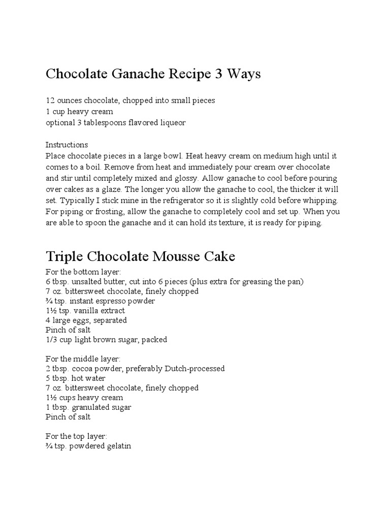 Chocolate Cake Recipes PDF Cakes Cupcake