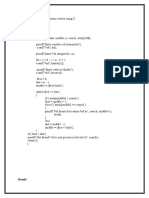 Aim: Write A Program of Binary Search Using C. Program