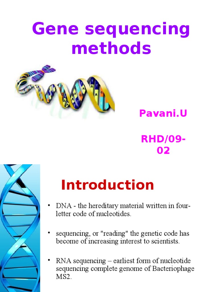 Gene Sequencing Methods | PDF | Dna Sequencing | Gene