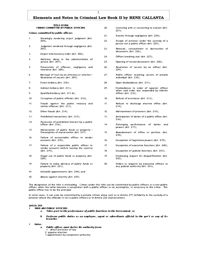 Criminal law two reviewer crimes against public officers | Bribery | Crimes