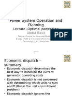 Power System Operation and Planning: Lecture - Optimal Power Flow