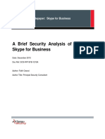 Sense of Security Whitepaper Skype For Business Security