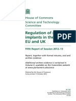 Regulation of Medical Implants in The EU and UK