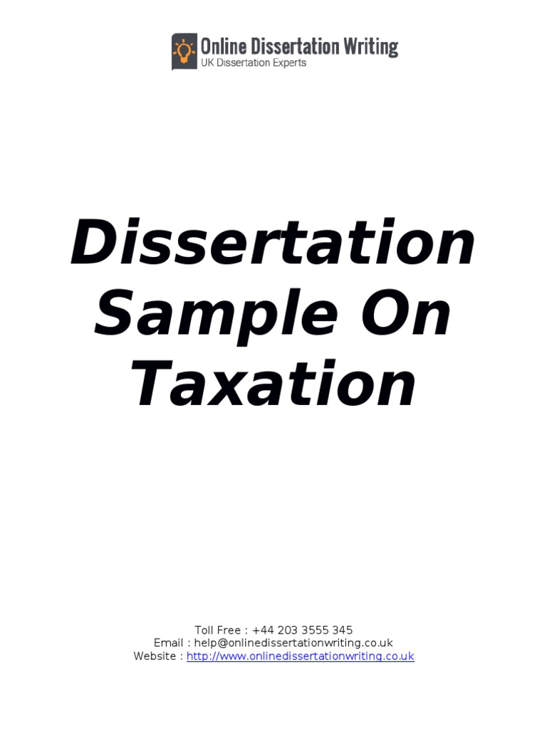 taxation topics for a dissertation
