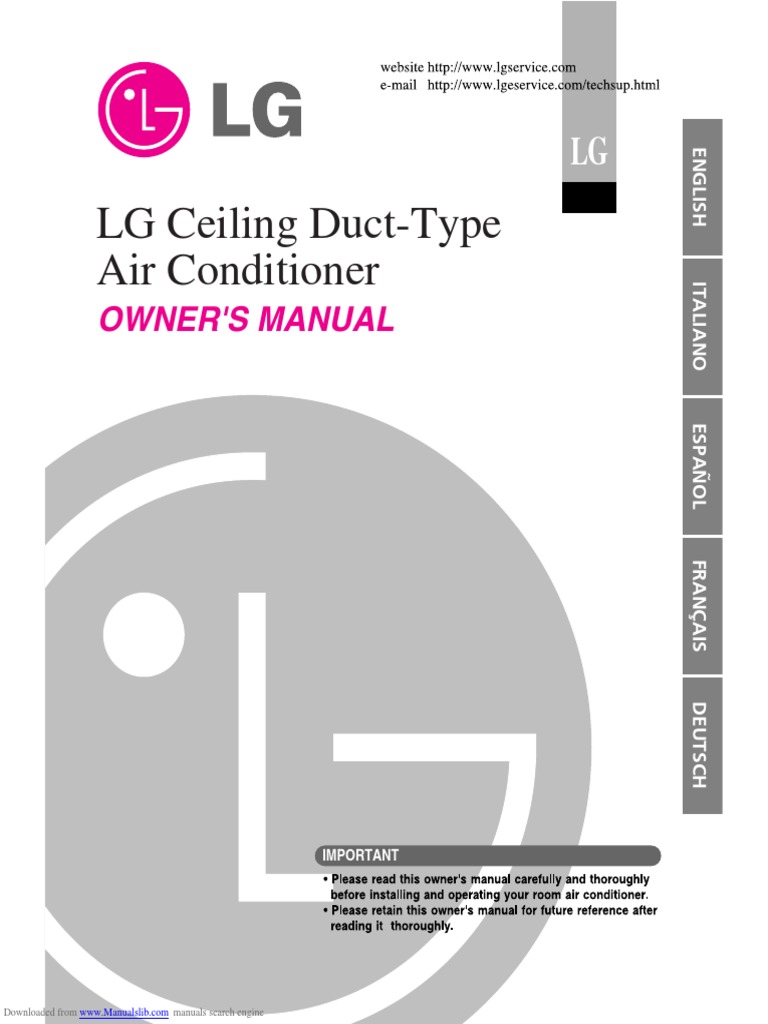 LG Air Conditioner | PDF | Hvac | Mechanical Fan
