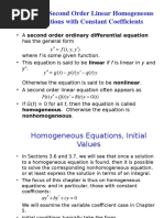 CH 3.1: Second Order Linear Homogeneous Equations With Constant Coefficients