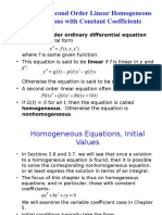 CH 3.1: Second Order Linear Homogeneous Equations With Constant Coefficients