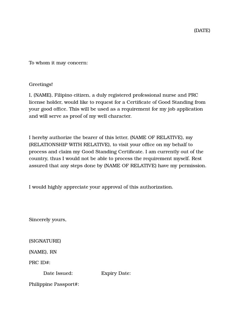 approval document form template from Good Standing Authorization Sample Abroad PRC approval document form template from Good Standing Authorization Sample Abroad PRC