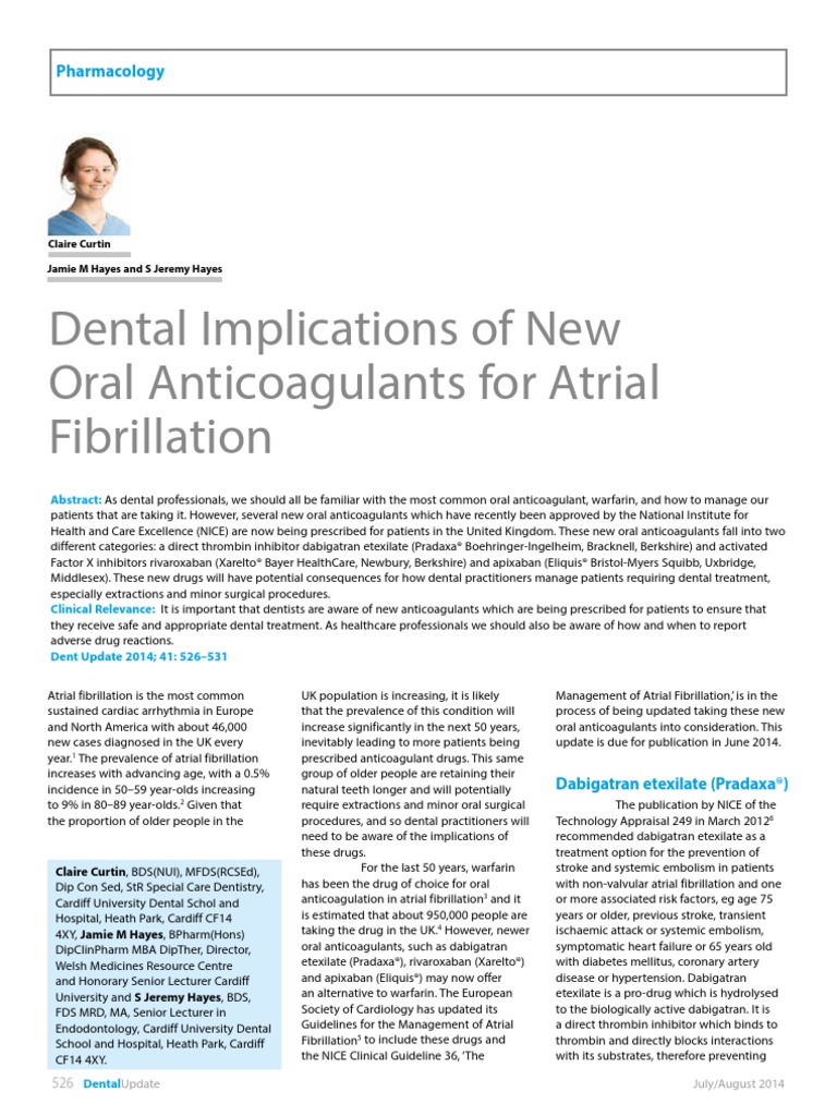 Dental Implications of New Stroke Dentistry