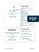 grammar cards - word types 1 