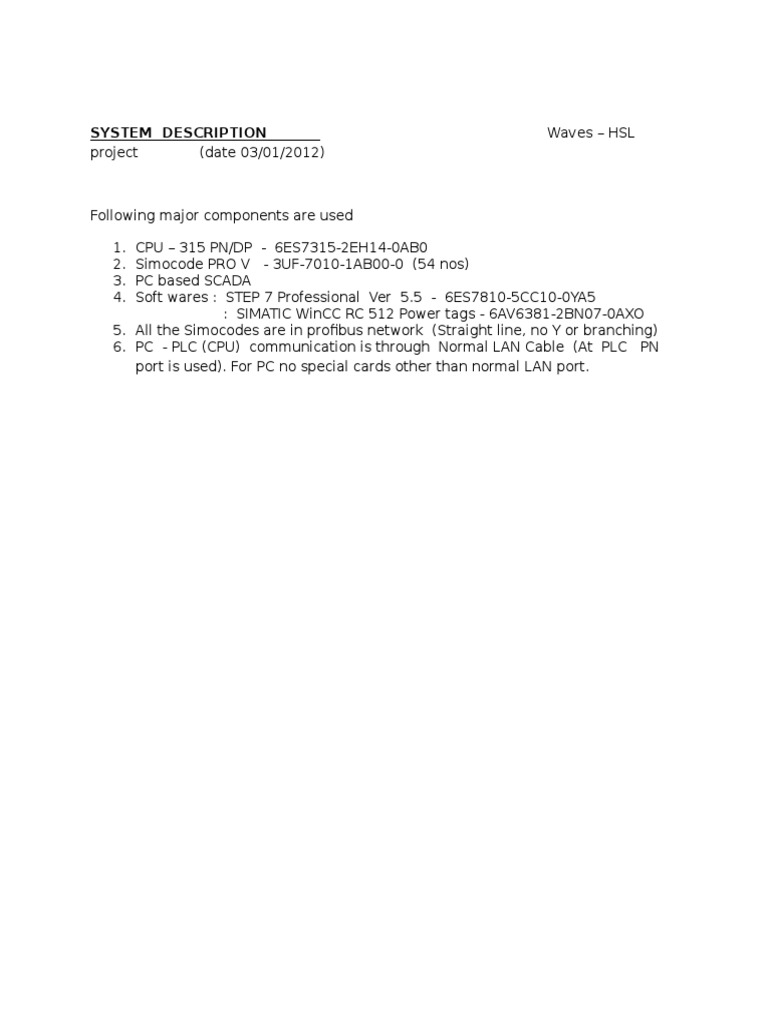 System Description Waves | PDF