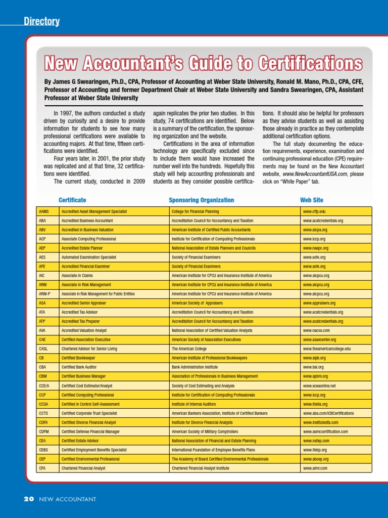 Guide To Certifications PDF Accountant Certified Public Accountant