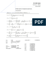 No. 2: Four-Way Logarithmic Plot of Response Spectrum.: CE 226 Quiz