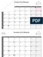 Malaysia October 2016 - September 2017