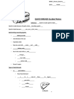 QUICK BREADS Guided Notes: Quick Acting Leavening Agents