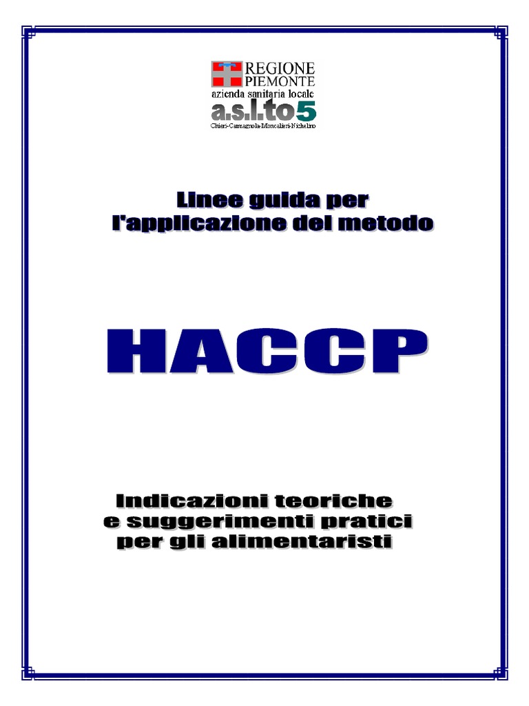 Fac Simile Manuale Autocontrollo Haccp Bar