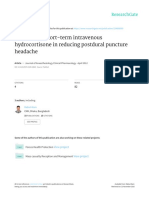 Role of very short-term intravenous hydrocortisone in reducing postdural puncture headache